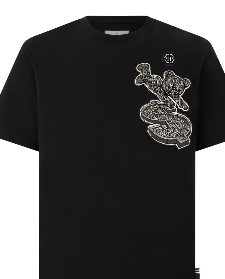 Czarny t-shirt Chest Teddy Stones