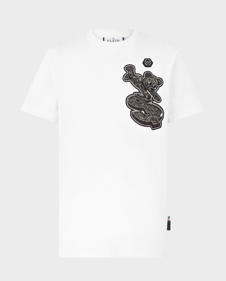 Biały t-shirt Chest Teddy Stones