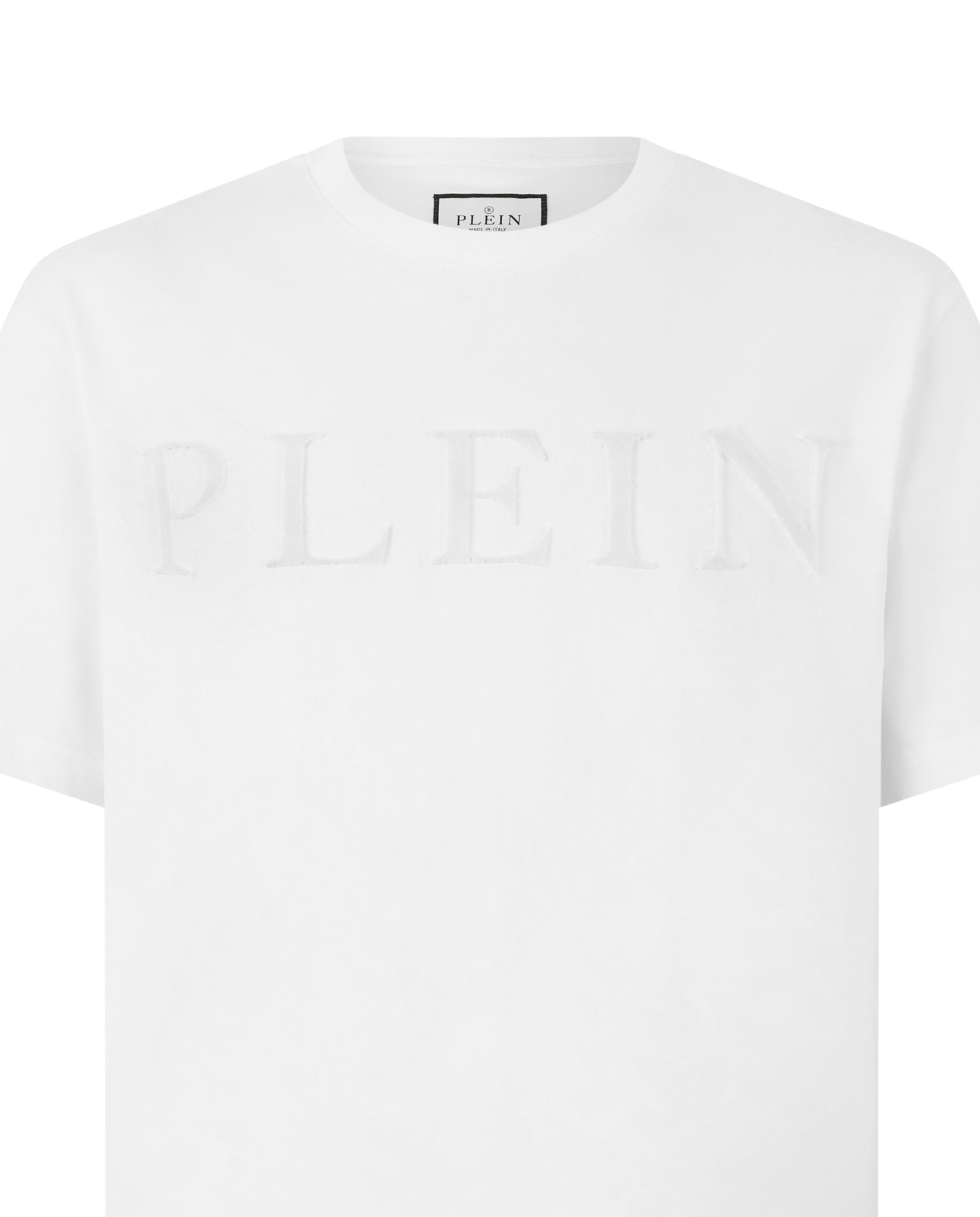 Biały t-shirt z logo - Image #1