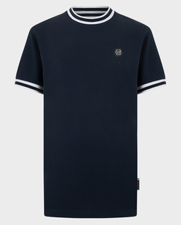 Granatowy t-shirt Placca Stripes - Image #0