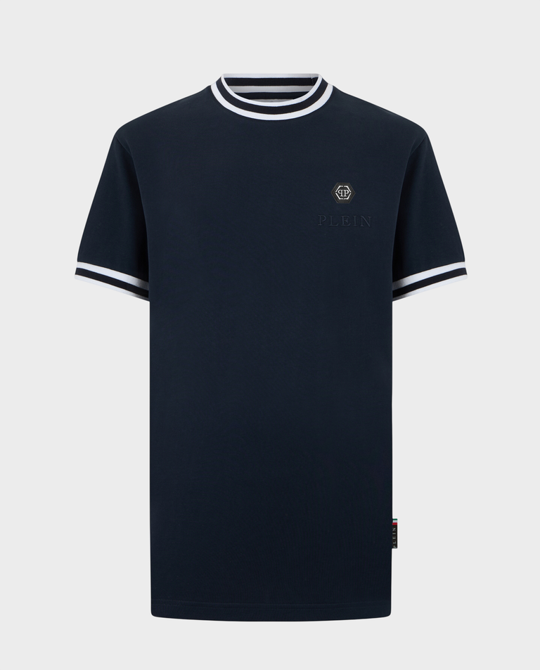 Granatowy t-shirt Placca Stripes
