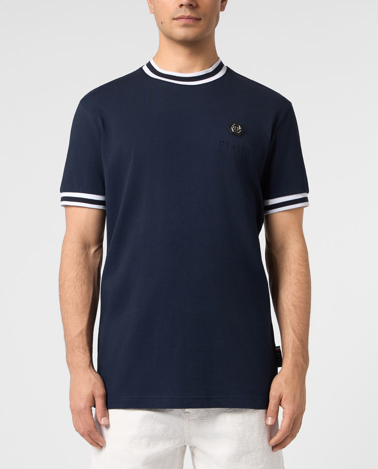 Granatowy t-shirt Placca Stripes