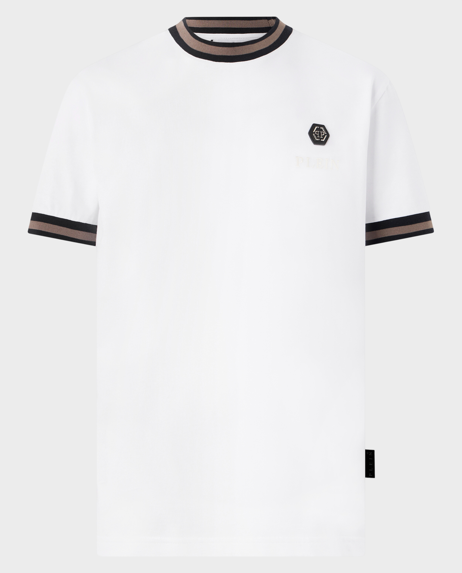 Biały t-shirt Placca Stripes - Image #0