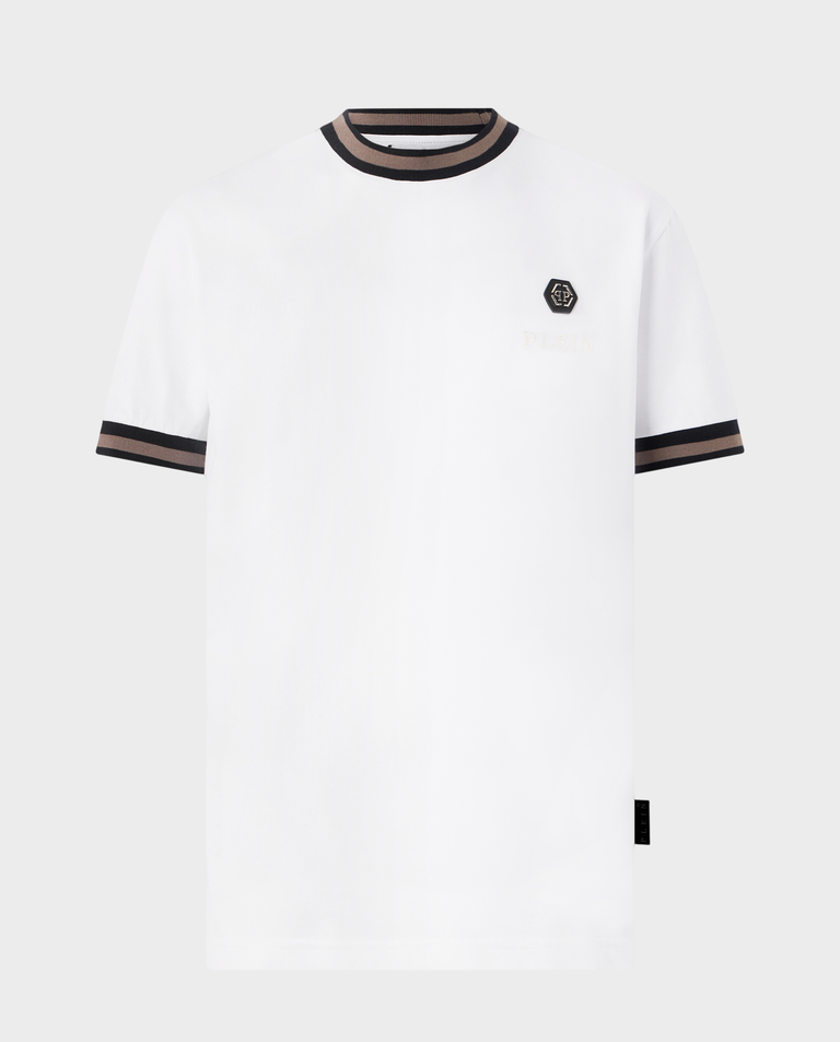 Biały t-shirt Placca Stripes