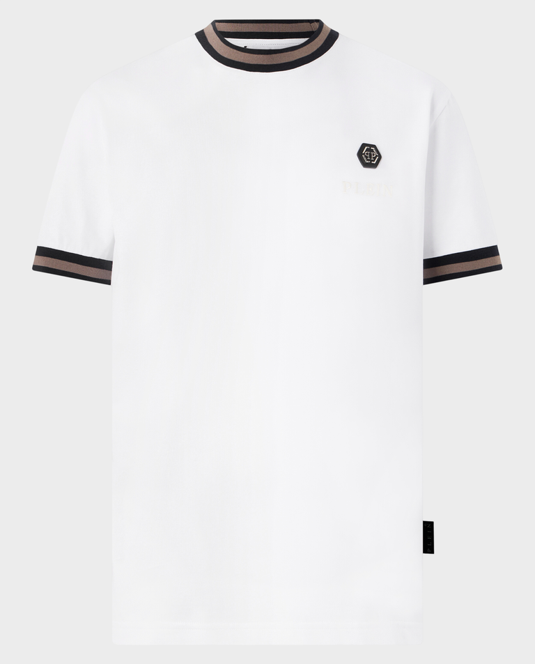 Biały t-shirt Placca Stripes