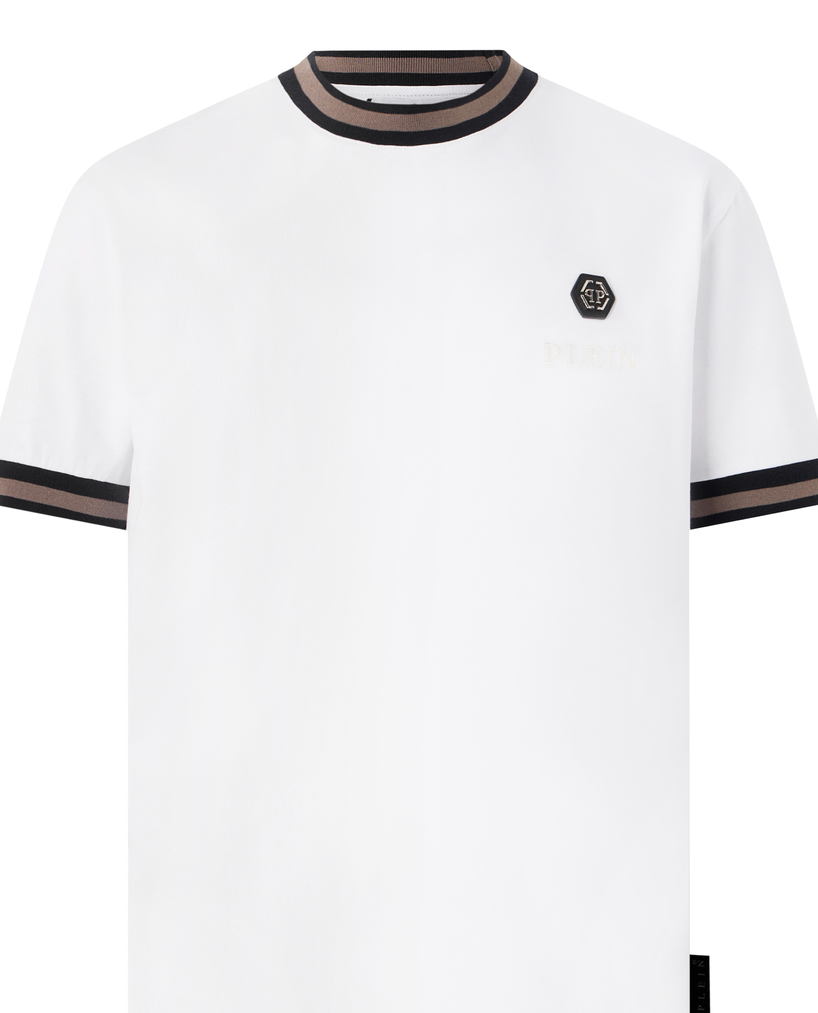 Biały t-shirt Placca Stripes - Image #1