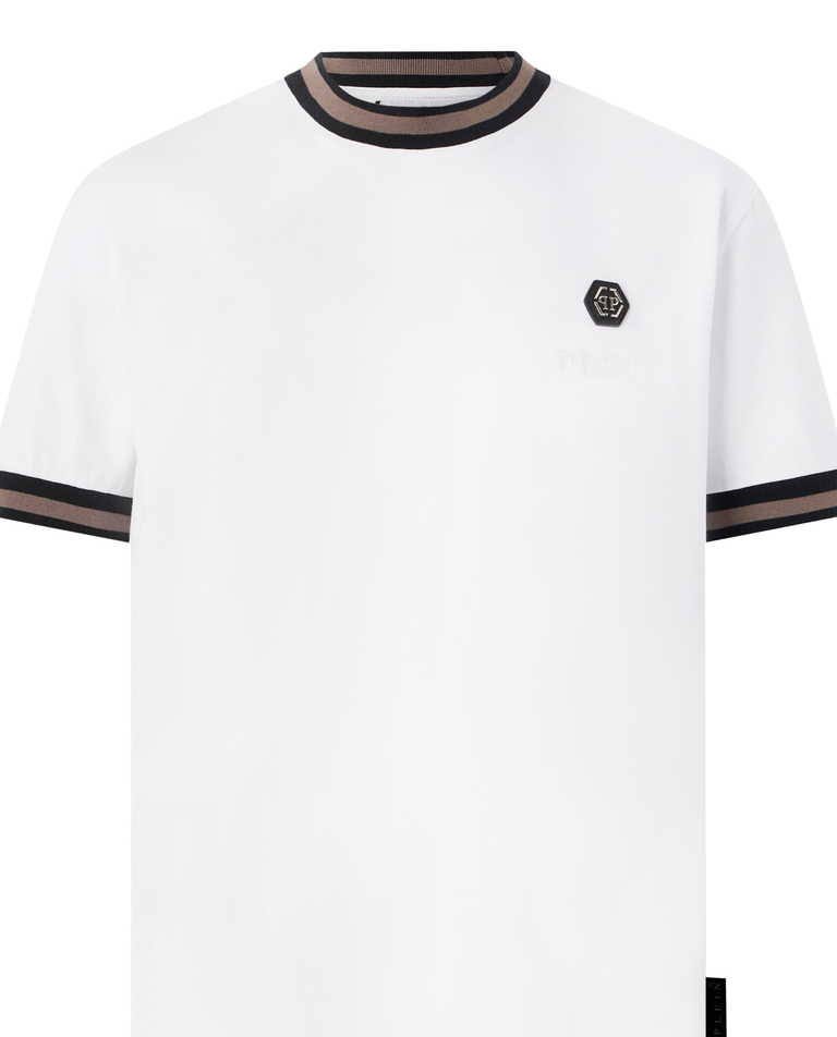 Biały t-shirt Placca Stripes
