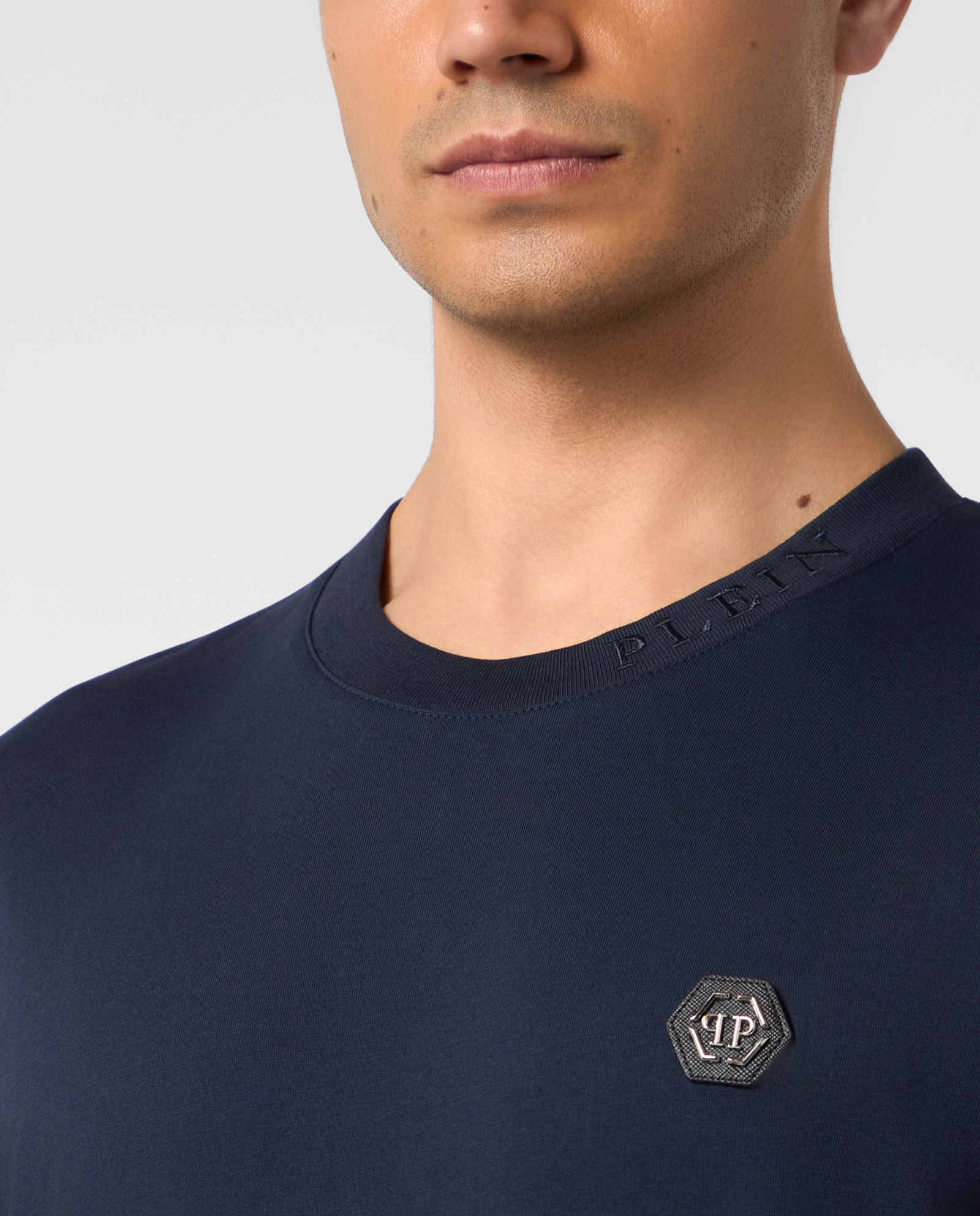 Granatowy t-shirt z logo - Image #3