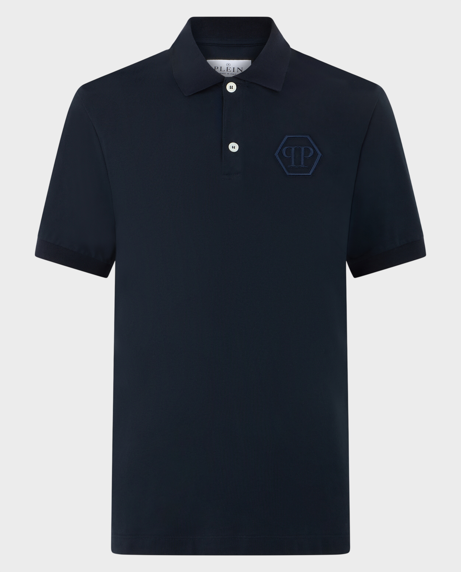 Granatowa koszulka polo z logo - Image #0