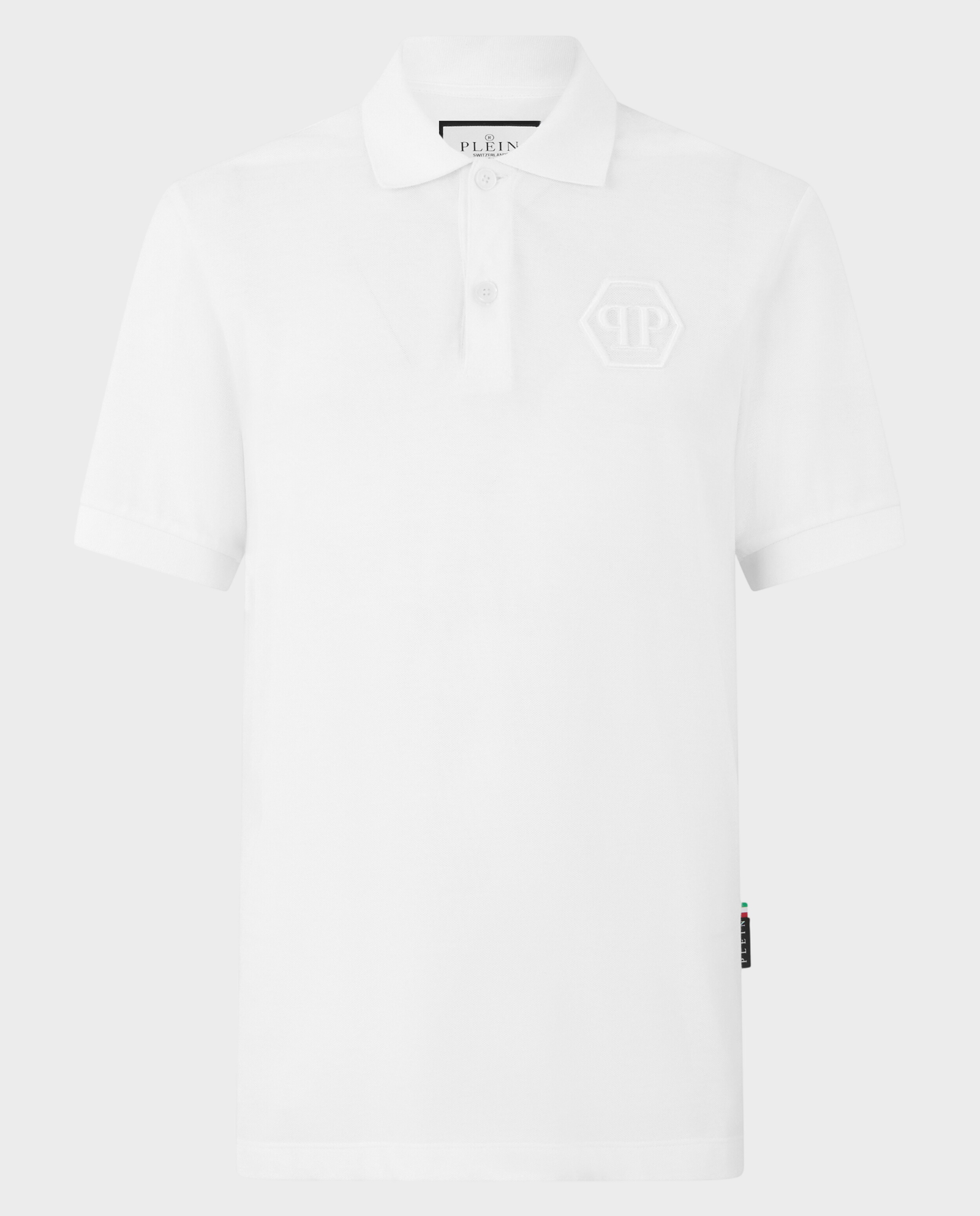 Biała koszulka polo z logo - Image #0