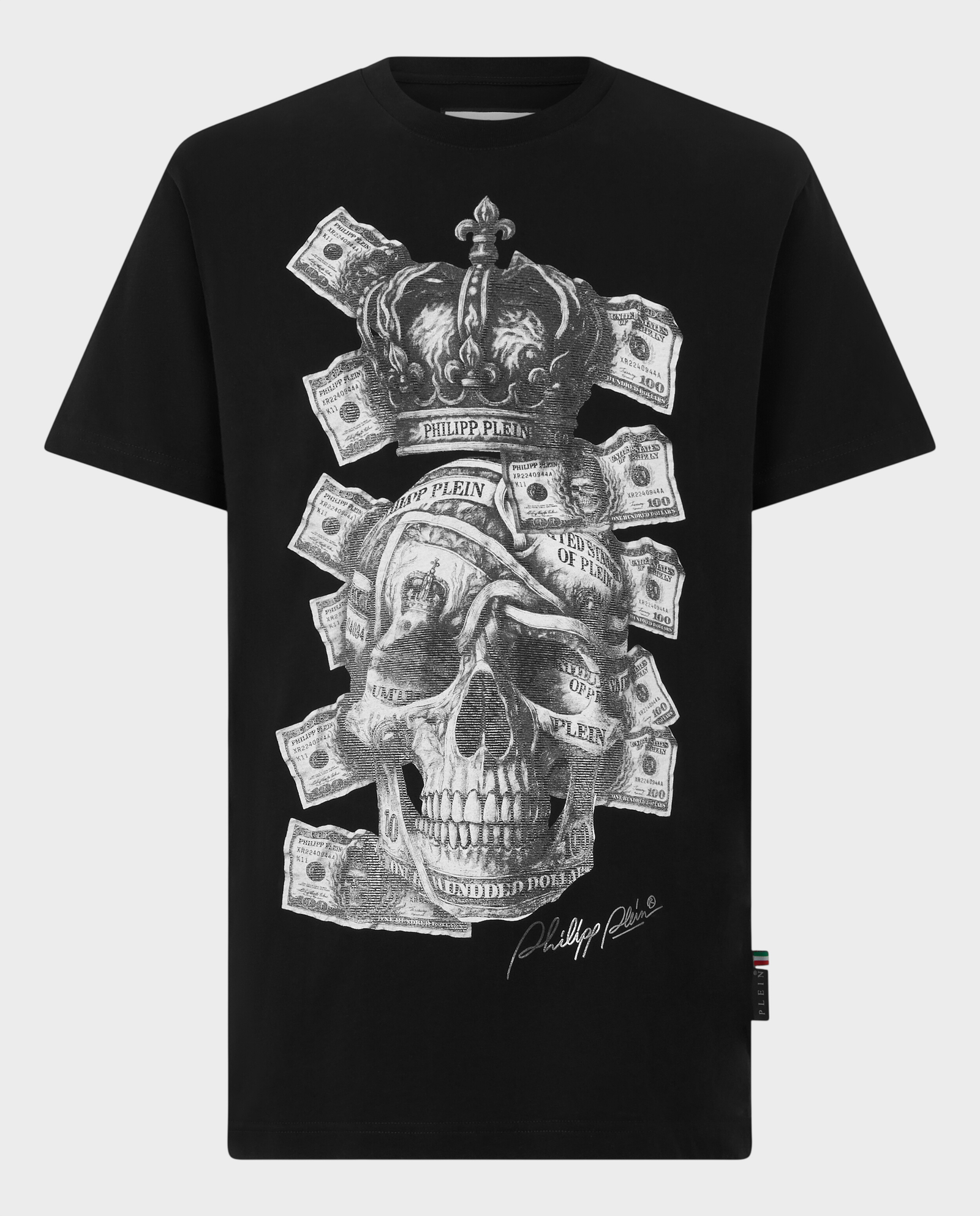 Czarny t-shirt „Skull Dollars” - Image #0