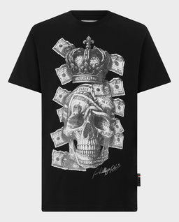 Czarny t-shirt „Skull Dollars” - Image #0