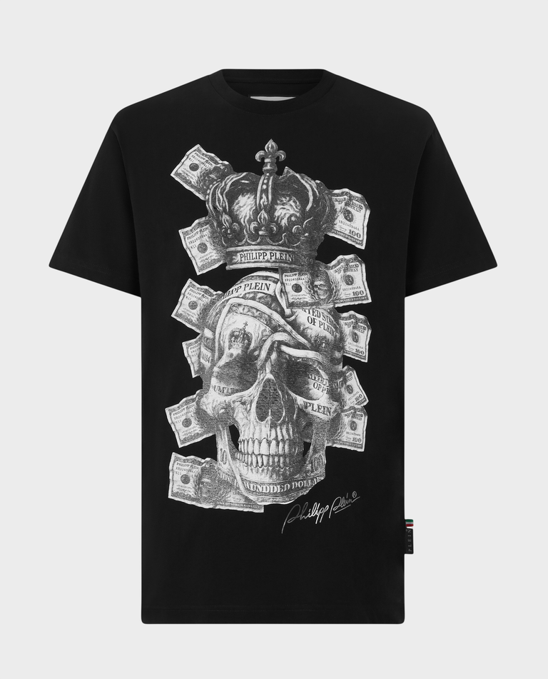 Czarny t-shirt „Skull Dollars”