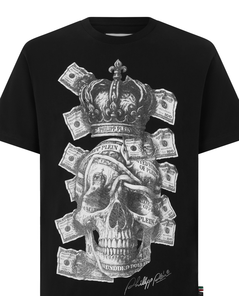 Czarny t-shirt „Skull Dollars”