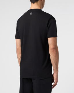 Czarny bawełniany T-shirt Plein Signature - Image #3