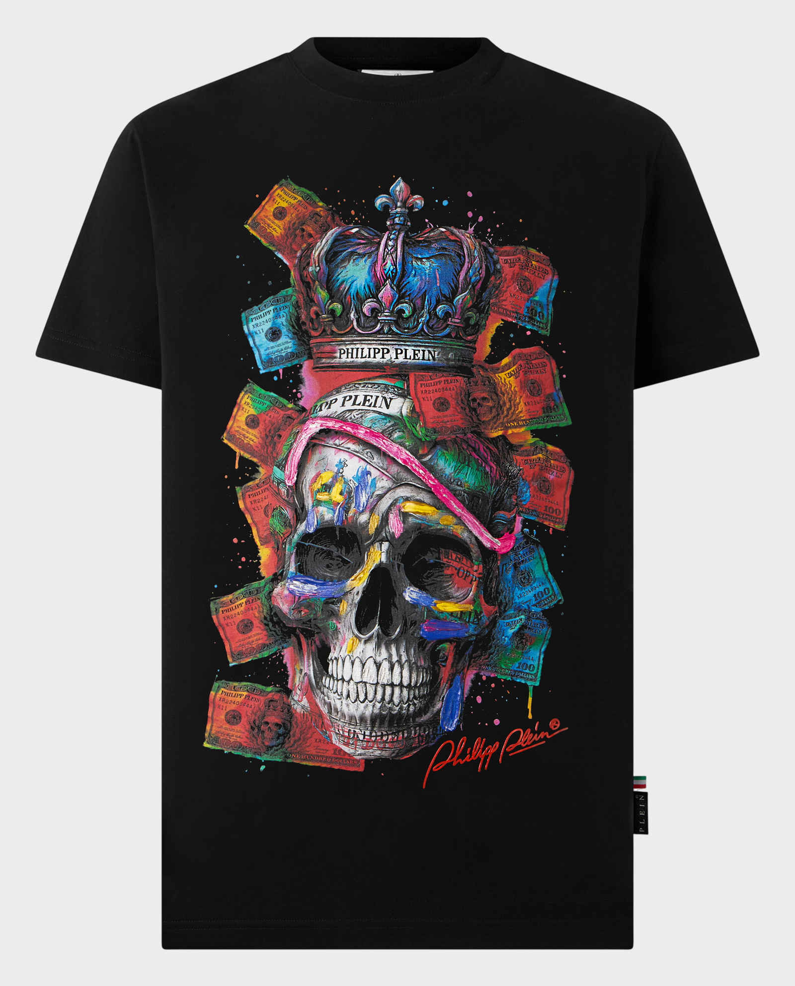 Czarny t-shirt „Skull Dollars” - Image #0