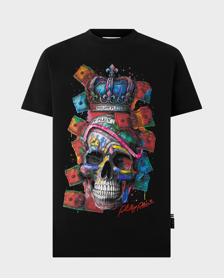 Czarny t-shirt „Skull Dollars”