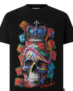 Czarny t-shirt „Skull Dollars” - Image #1