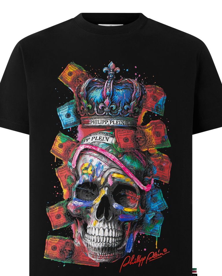 Czarny t-shirt „Skull Dollars”