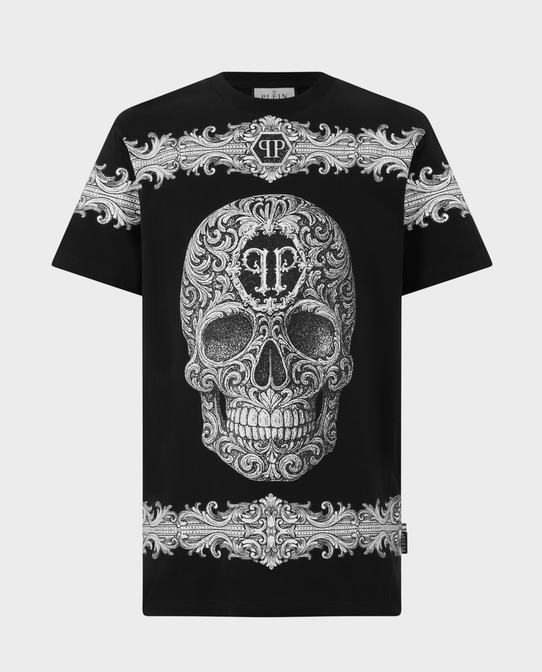 Czarny t-shirt „Baroque Skull”