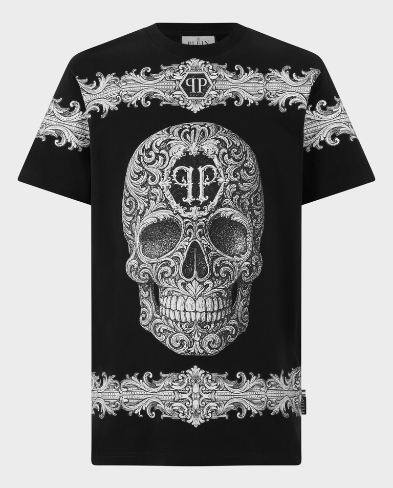Czarny t-shirt „Baroque Skull”