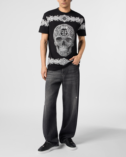Czarny t-shirt „Baroque Skull” - Image #2