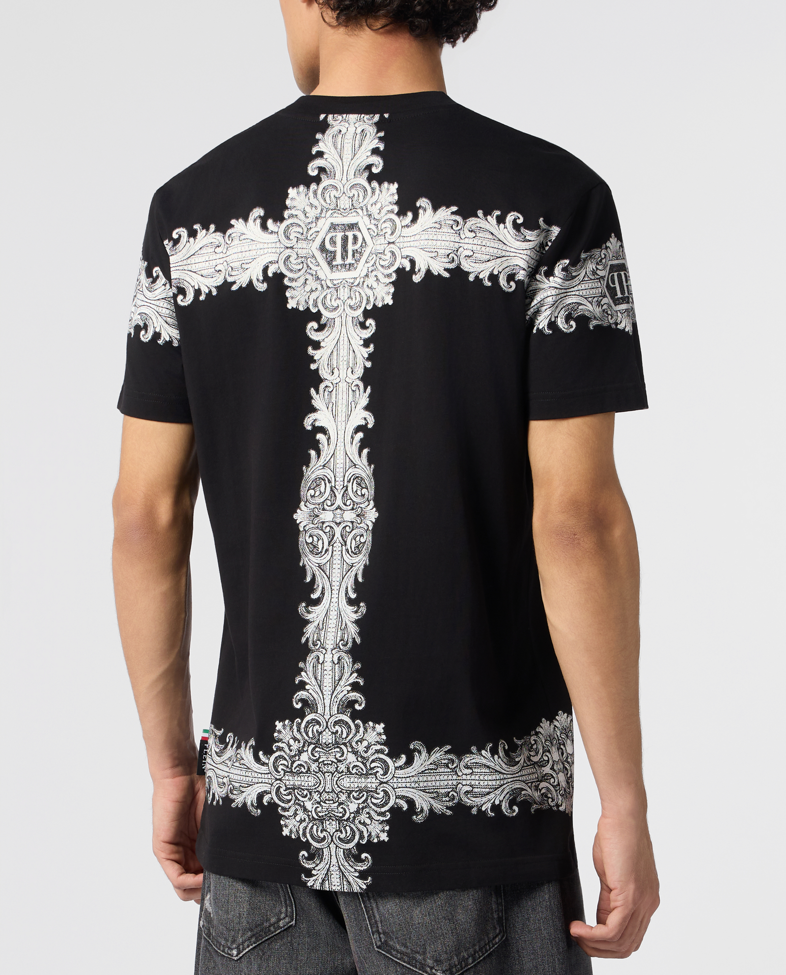 Czarny t-shirt „Baroque Skull” - Image #3