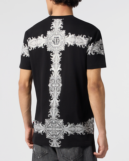 Czarny t-shirt „Baroque Skull” - Image #3