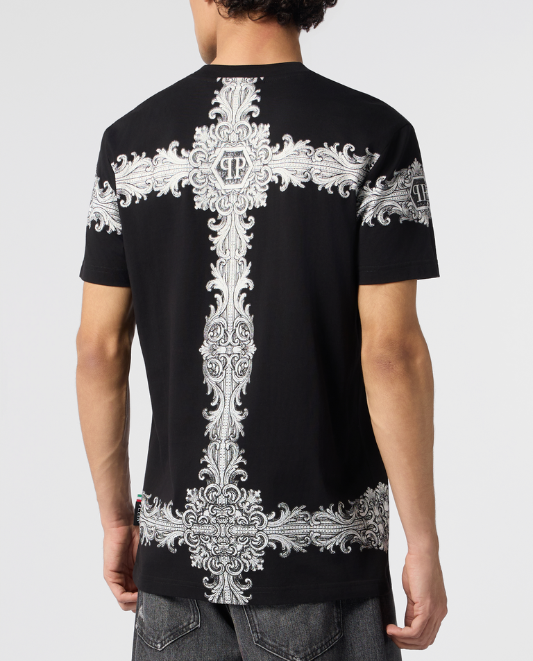 Czarny t-shirt „Baroque Skull” - Image #3