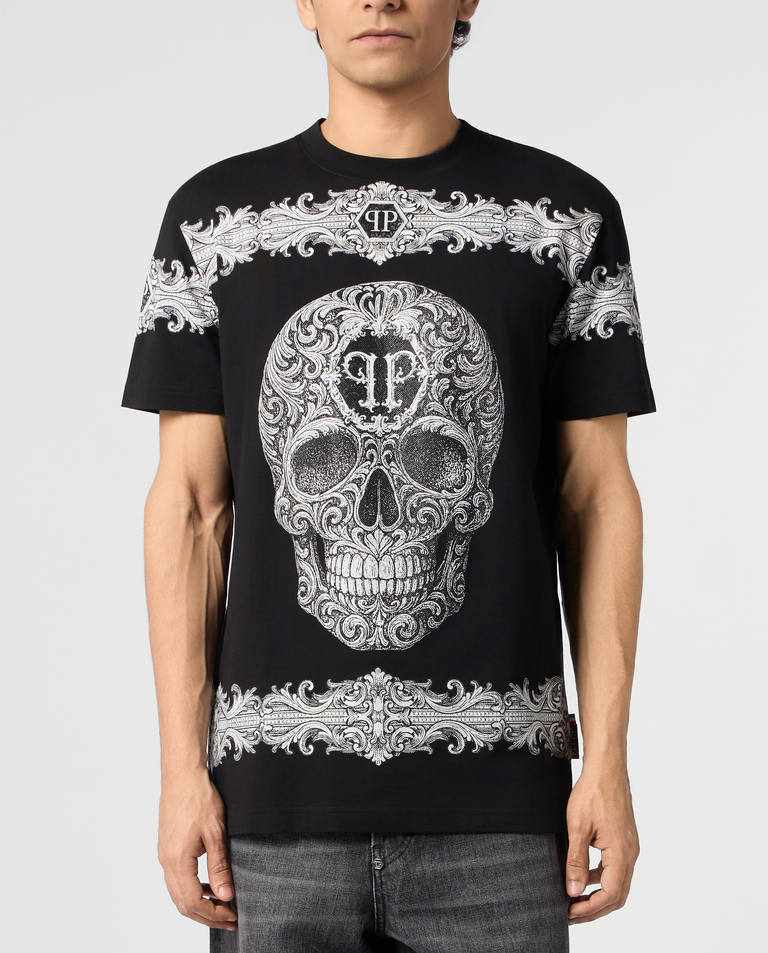 Czarny t-shirt „Baroque Skull”