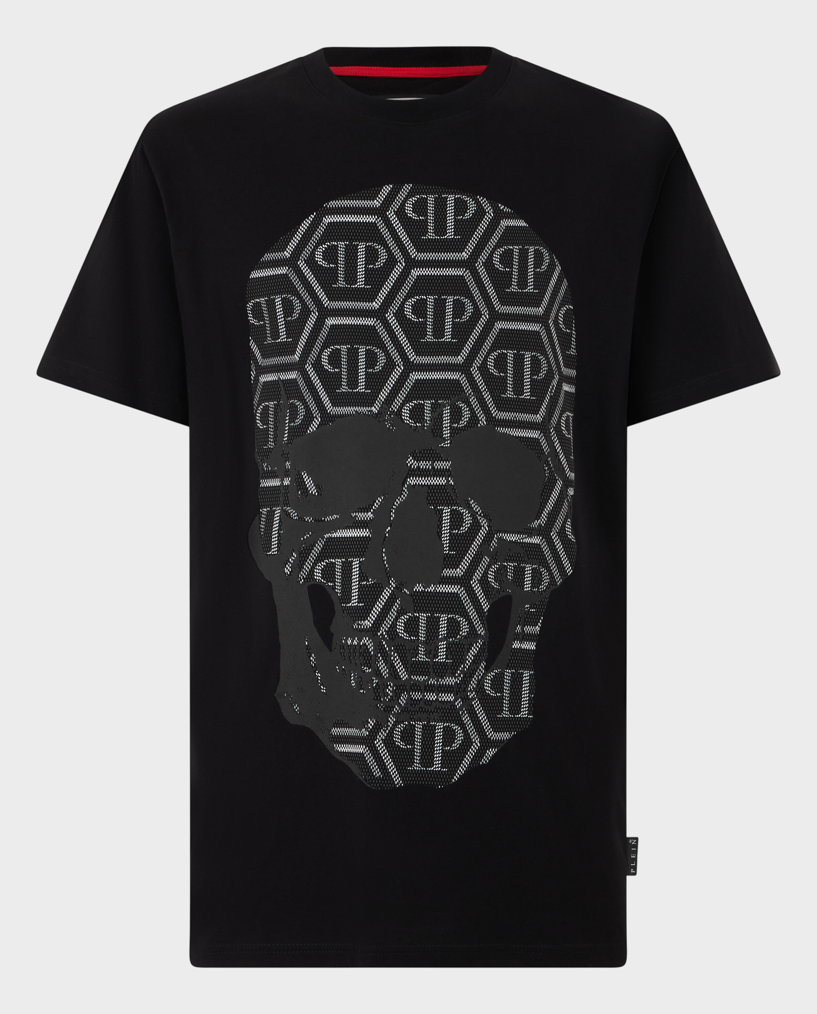 Czarny t-shirt z motywem czaszki - Image #0