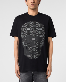 Czarny t-shirt z motywem czaszki - Image #1