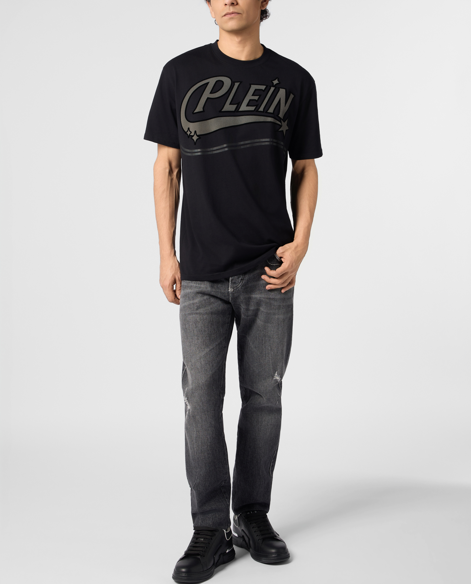Czarny t-shirt z logo - Image #3