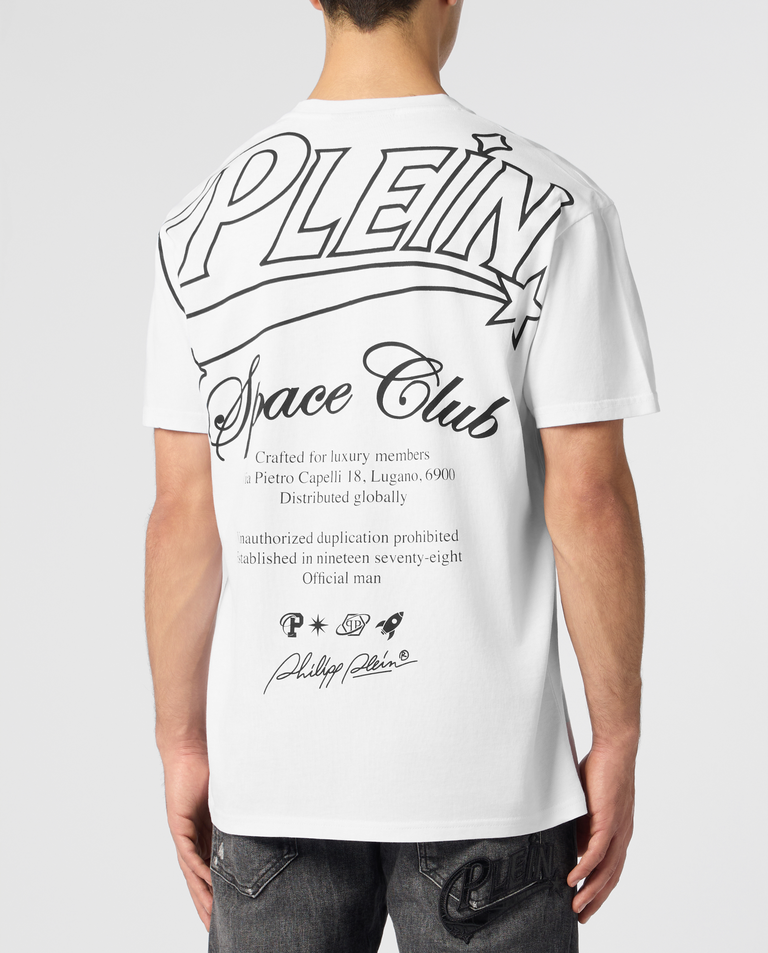 Biały t-shirt z napisami