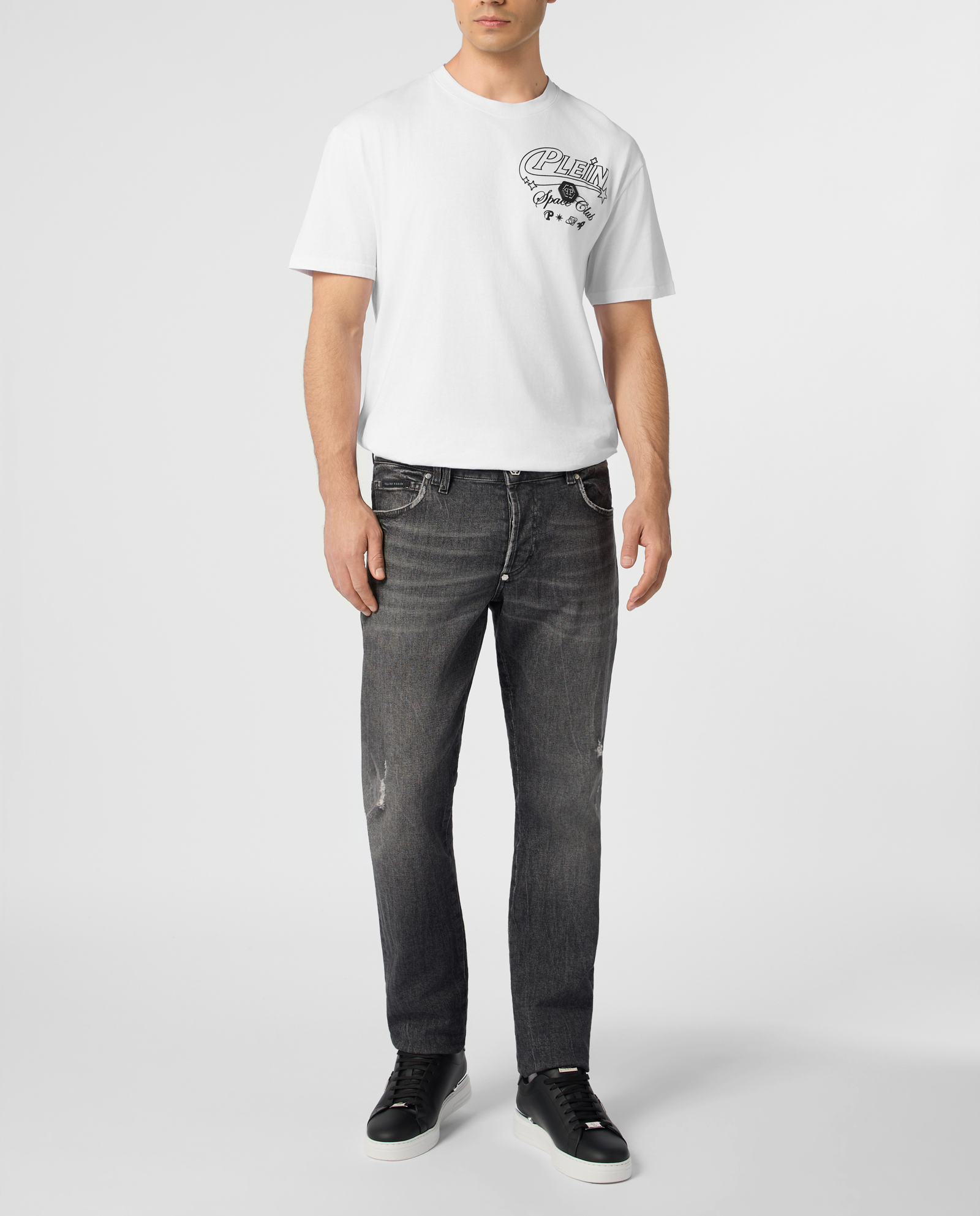 Biały t-shirt z napisami - Image #2