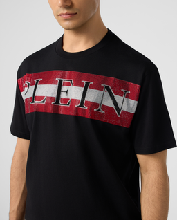 Czarny t-shirt z ozdobnym logo - Image #4