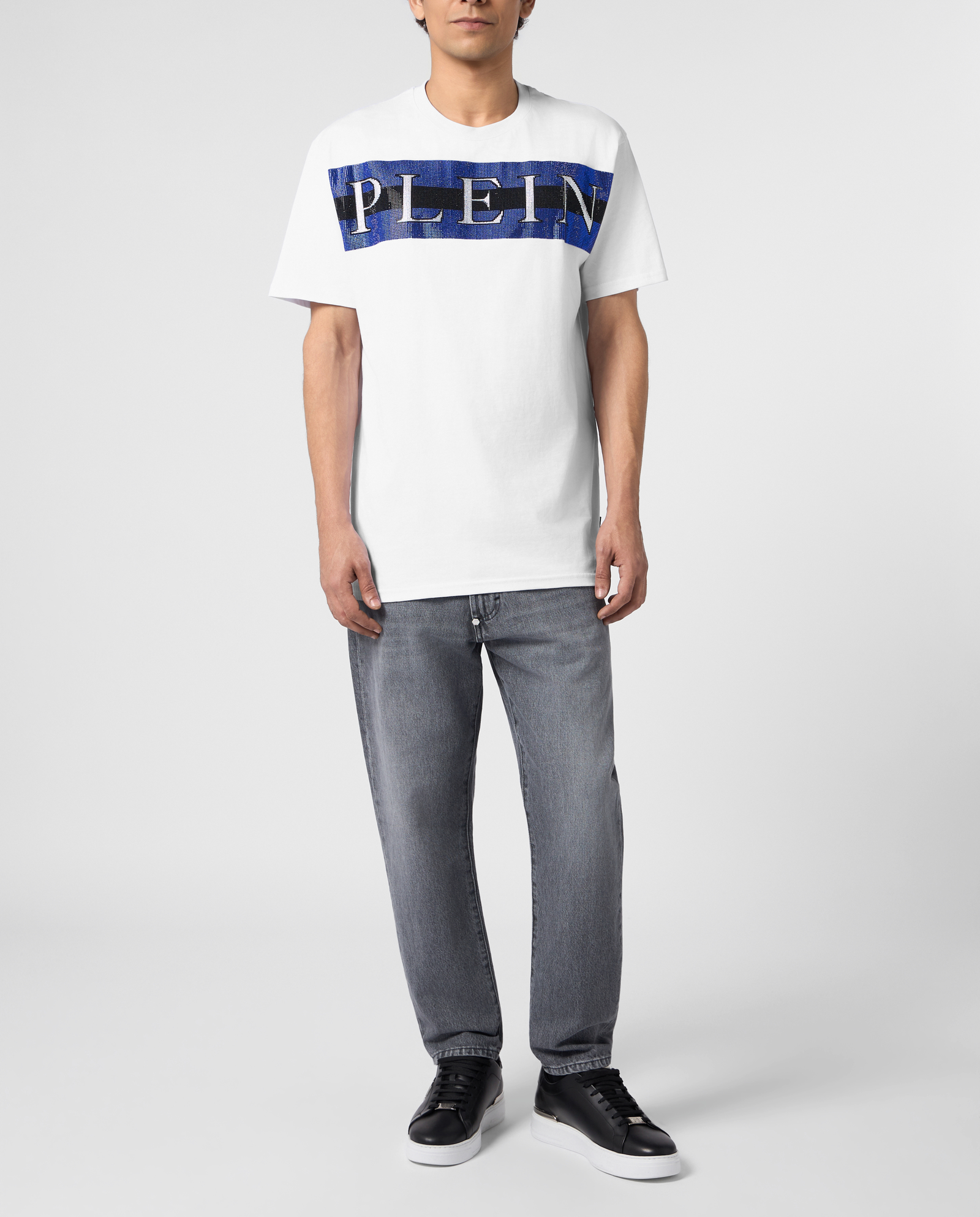 Biały t-shirt z ozdobnym logo - Image #3