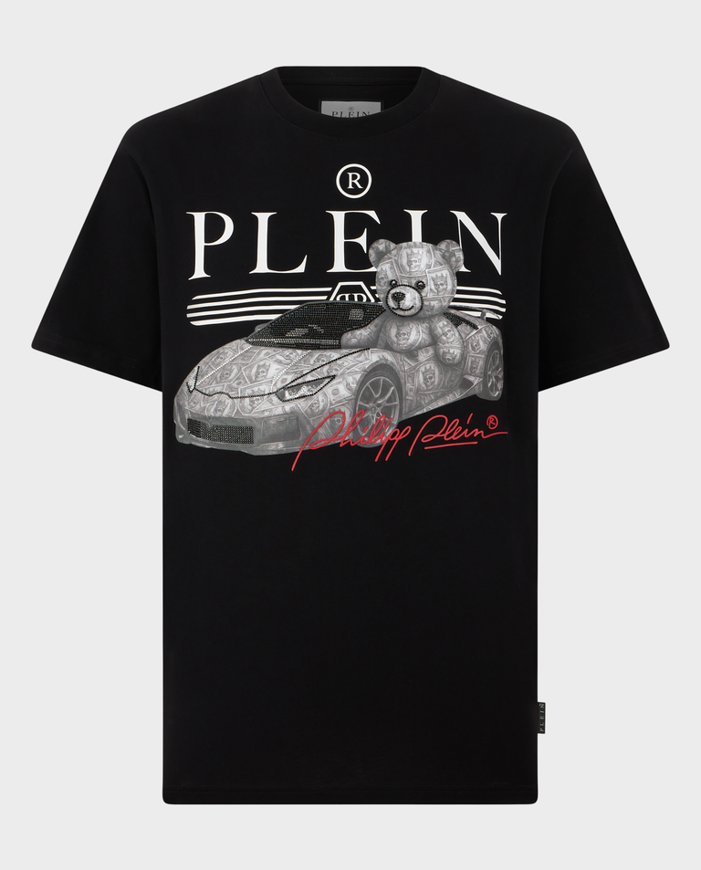 Czarny t-shirt Teddy Car Stones