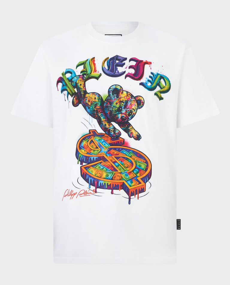 Biały t-shirt Teddy Dollar