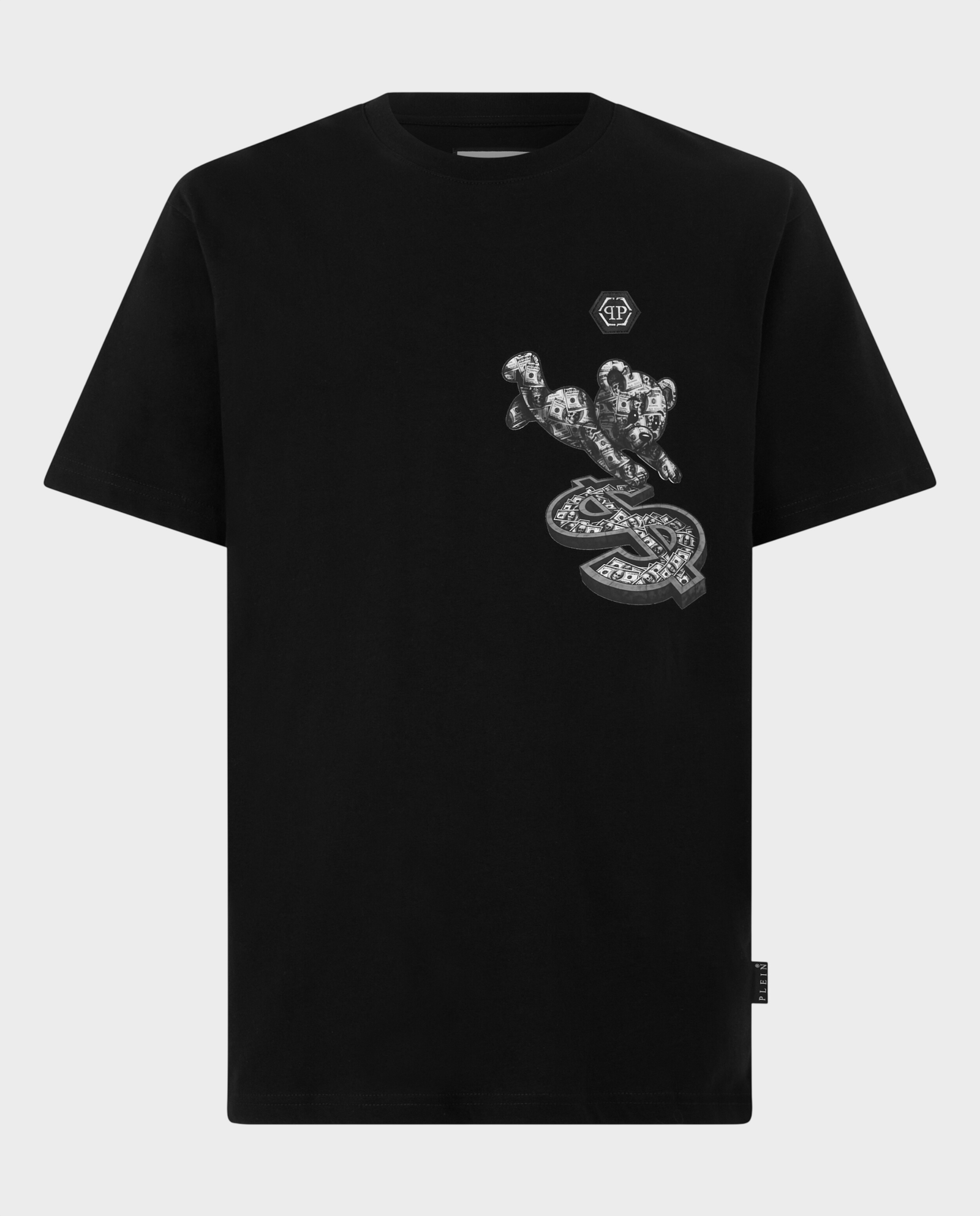 Czarny t-shirt z motywem Teddy Dollar - Image #0