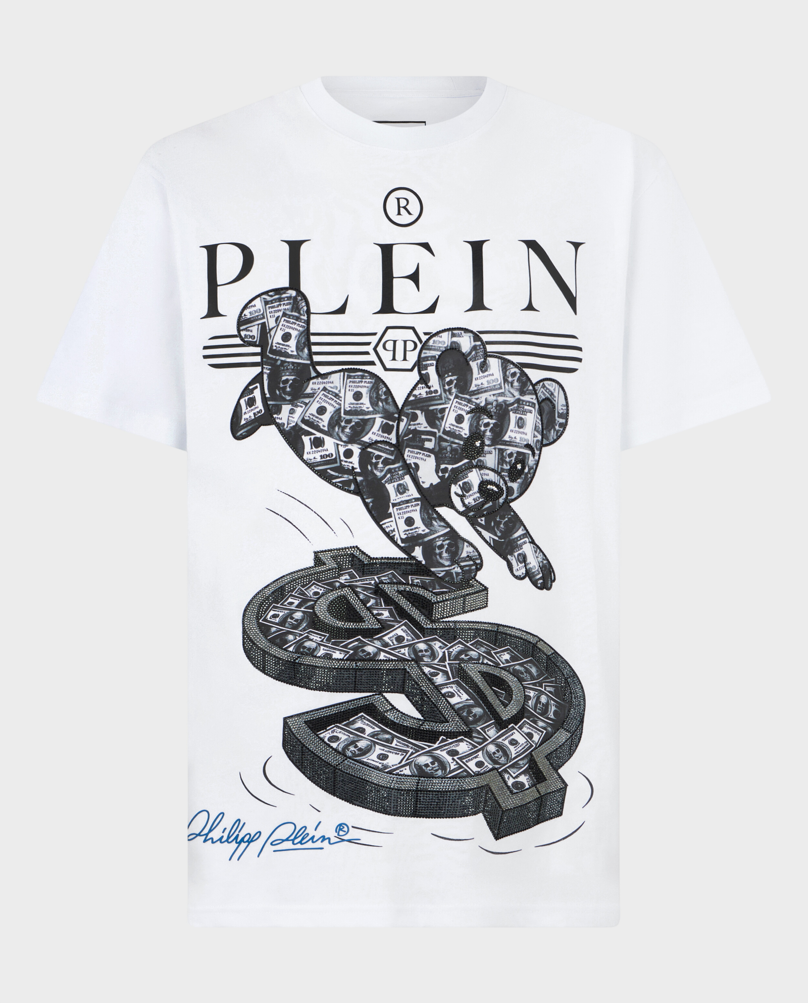 Biały t-shirt z nadrukiem Teddy Dollar - Image #0
