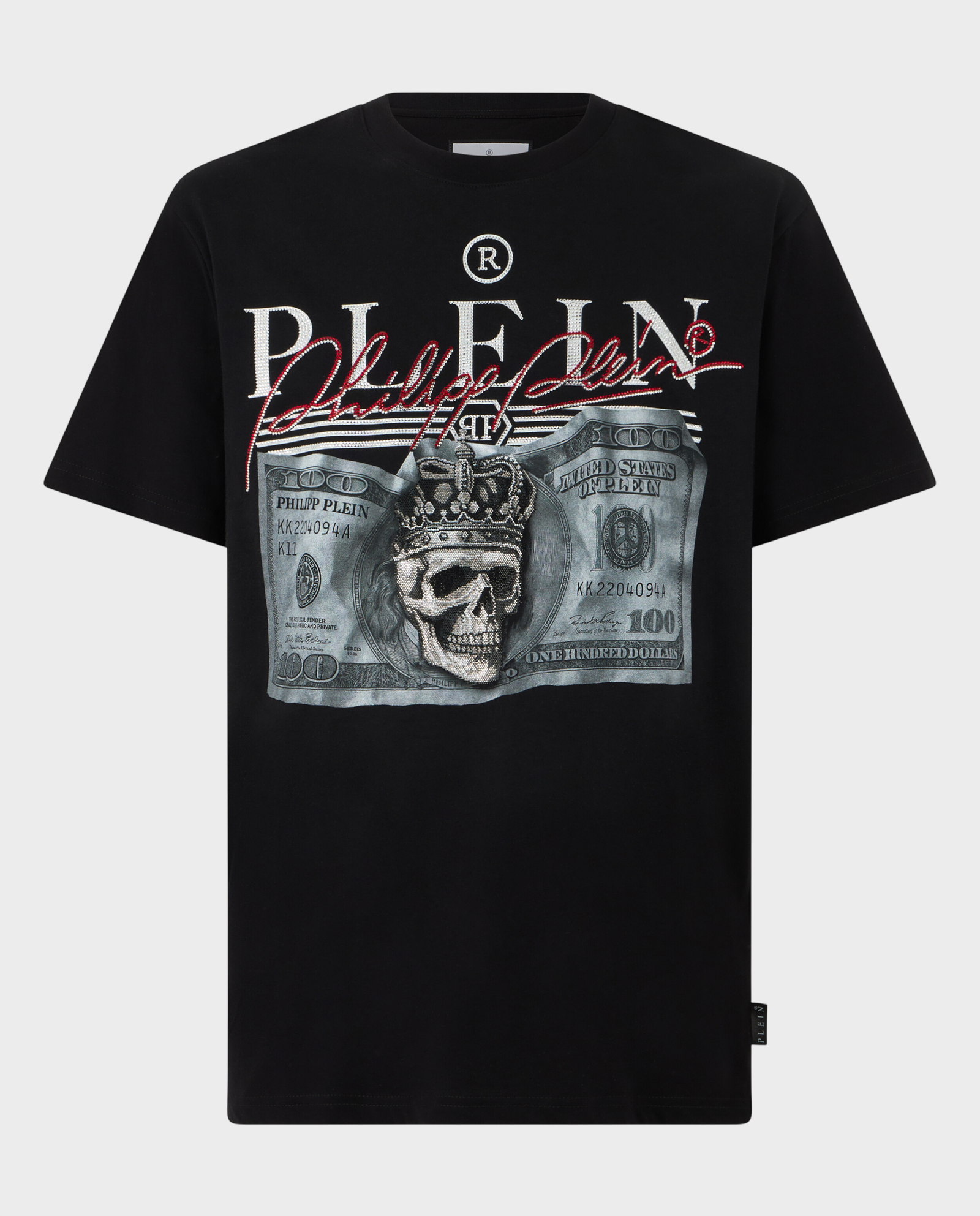 Czarny t-shirt z nadrukiem Dollar Signature - Image #0