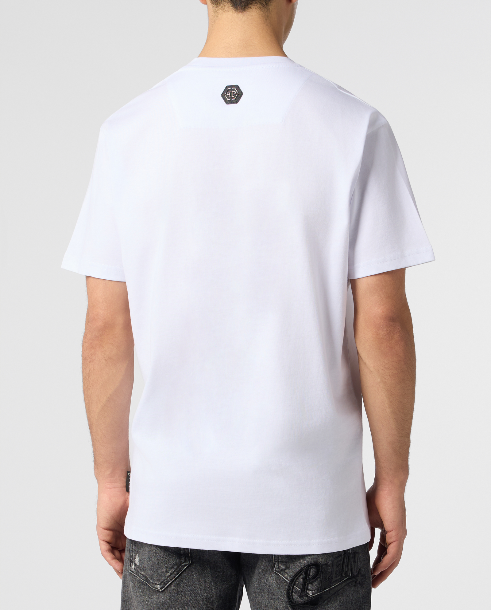 Biały t-shirt z nadrukiem Dollar Signature - Image #2
