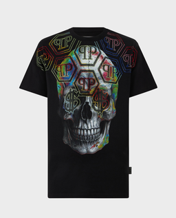 Czarny t-shirt Multicolor Skull Monogram - Image #0
