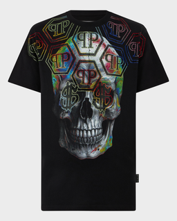 Czarny t-shirt Multicolor Skull Monogram - Image #0