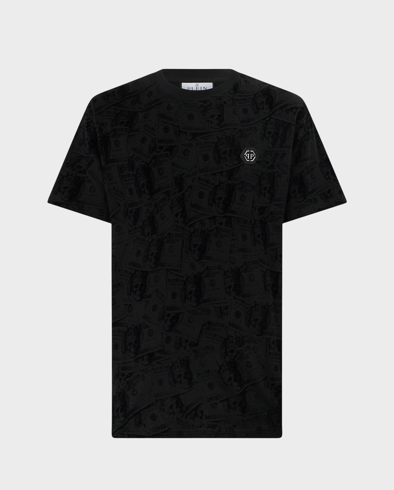 T-shirt z okrągłym dekoltem All-Over Dollar