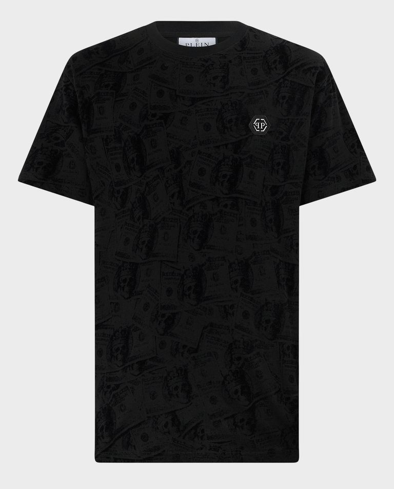 T-shirt z okrągłym dekoltem All-Over Dollar