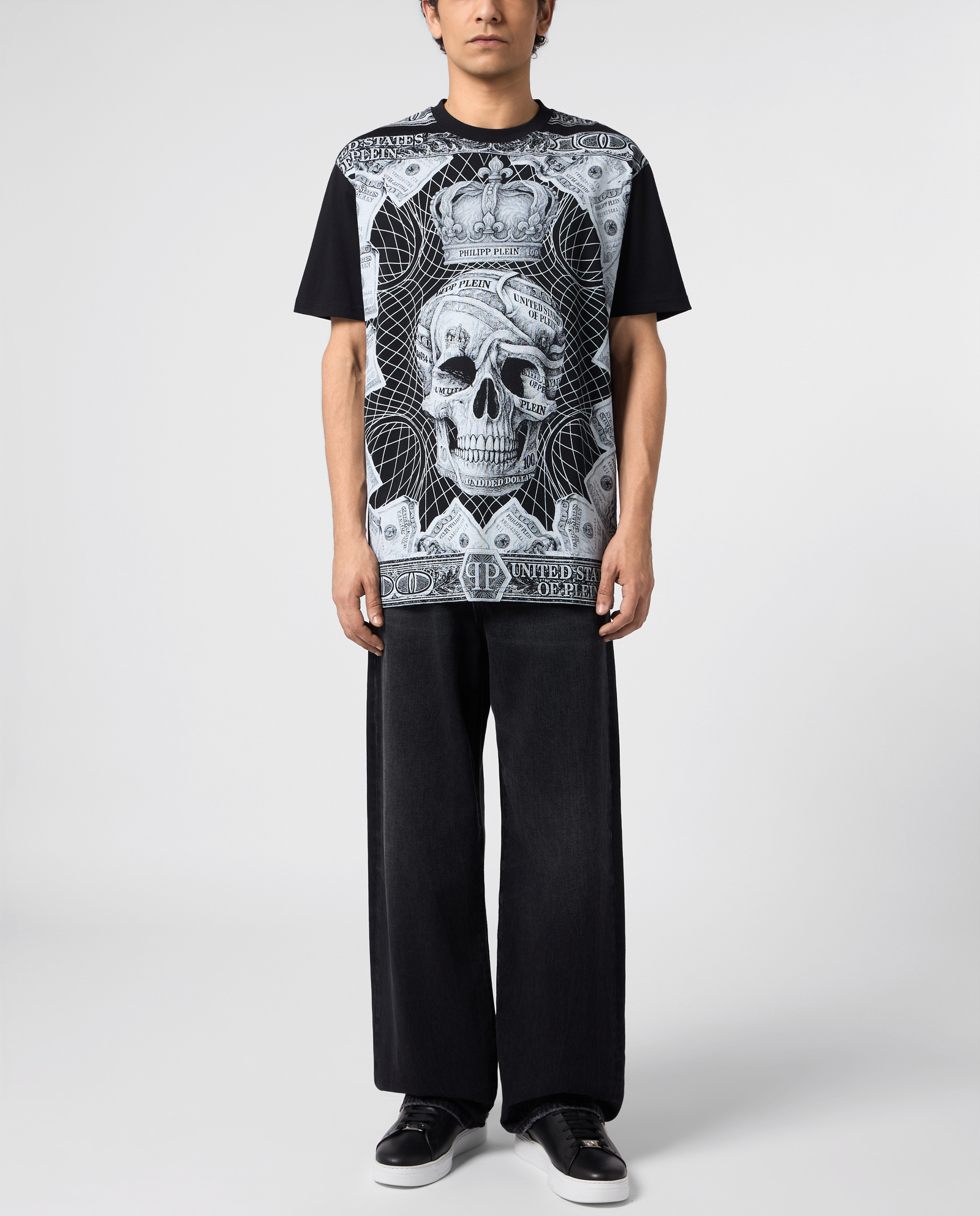 Czarny t-shirt Dollar Skull - Image #3