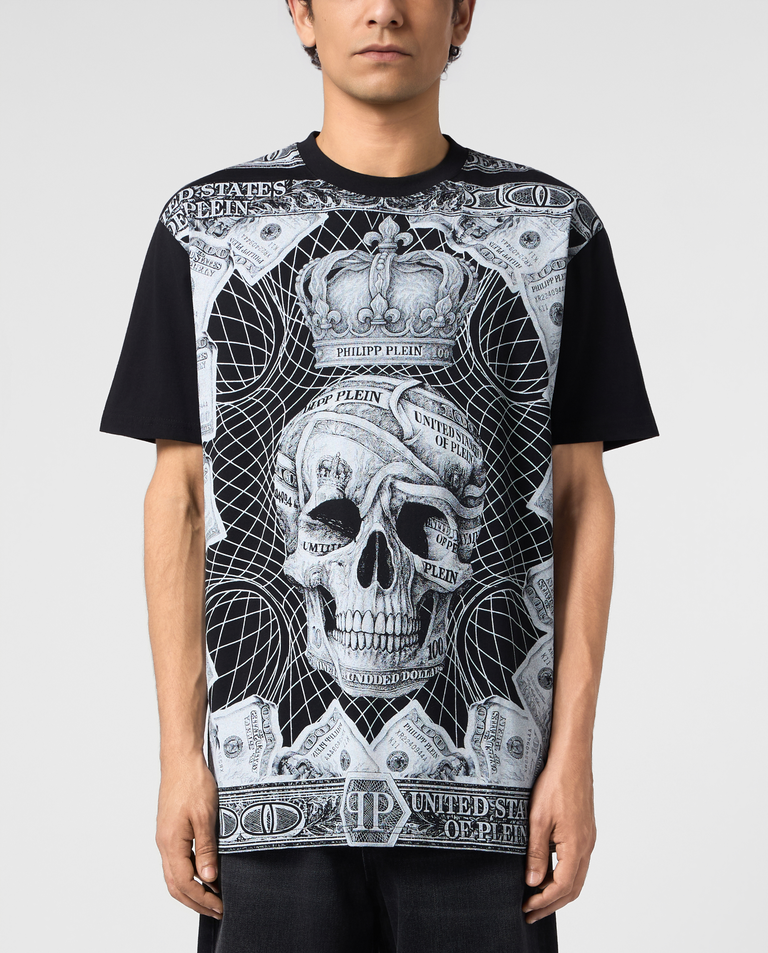 Czarny t-shirt Dollar Skull