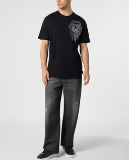 Czarny t-shirt Neon Space Hexagon - Image #3